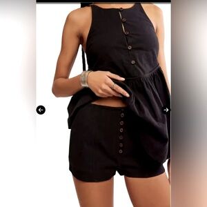 Free people Tabea baby doll tank and Short set NWT